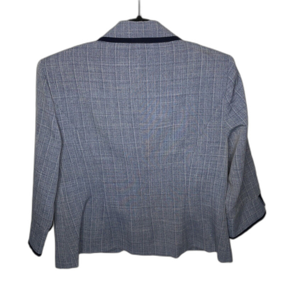 Sag Harbor Vintage Blazer Blue Striped Size 8 Women with Tank and Shoulder pads - Picture 10 of 16